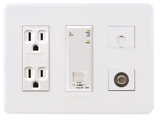 壁埋込み型無線lanアクセスポイント Wi Fi Ap ユニット300mbps 電話ジャックなし 取り付け工事セット つなぐネットオンラインショップ